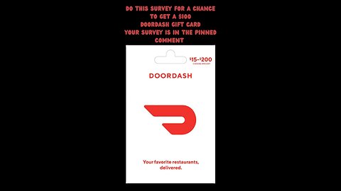 Sign up for a $100 doordash gift card