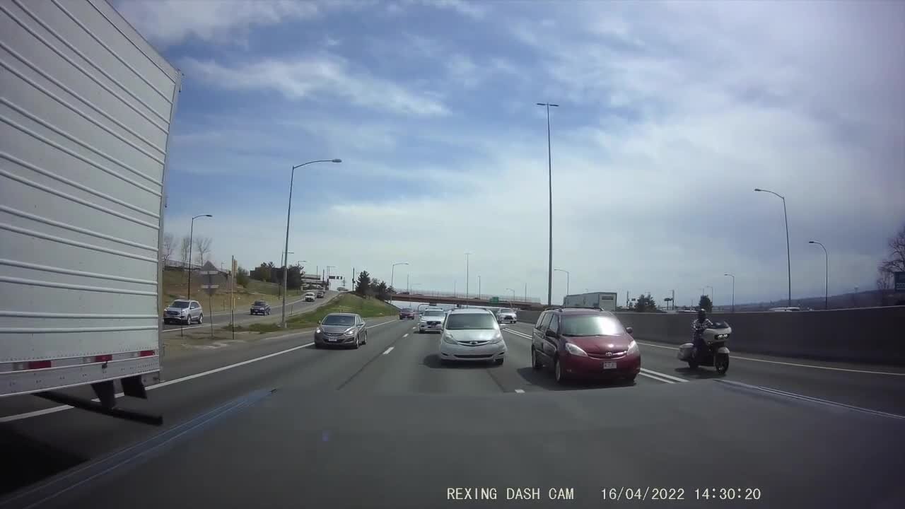 Dashcam video shows erratic driver on I-25