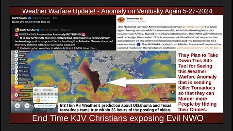 Weather Warfare Update! - Anomaly on Ventusky Again 5-27-2024