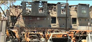 Massive Las Vegas Downtown fire forces woman to search for new home
