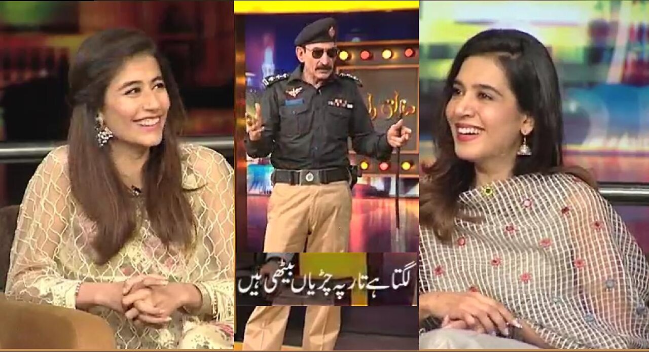 Mian Afzal Of Nirgoli Performance In Mazaaq Raat With.Mansha Pasha