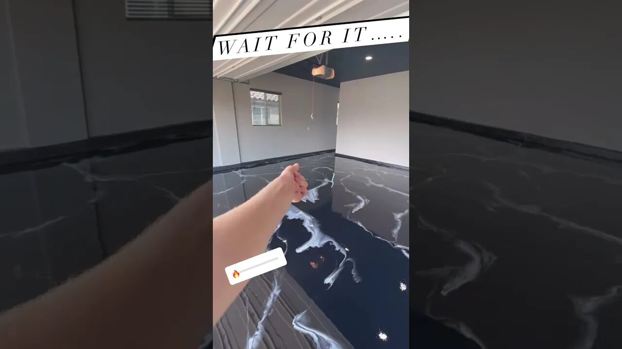 Metallic Epoxy Floors can be as simple as Black and White 🤩🔥 #shorts