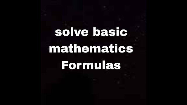 How to Solve basic mathematics formula Solving Mathematics Formula with easiest way