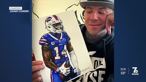 Buffalo tattoo artist turns Bills' highlights into artwork