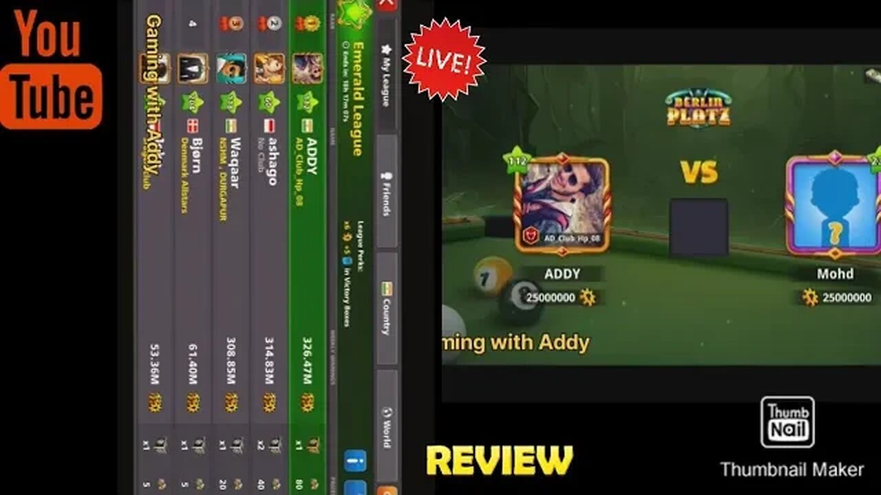 Amazing game gone Hard 🤣 8BP | Gaming with Addy #8ballpool#pool