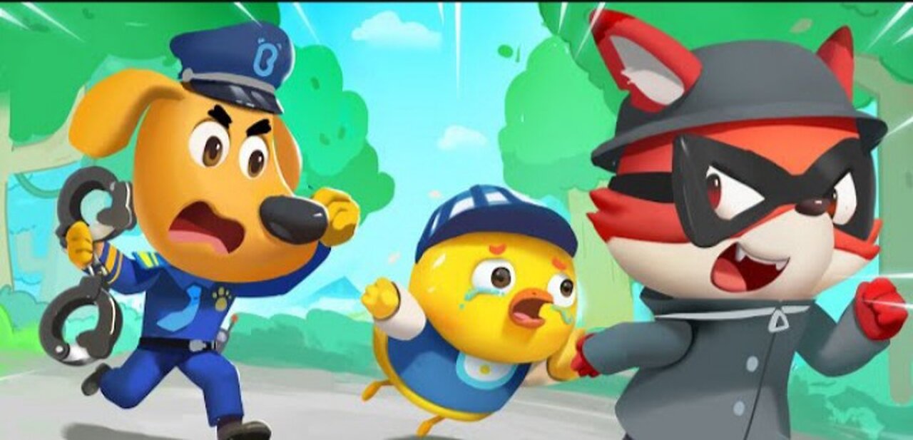 Missing little chicky. Safety cartoon for kids.