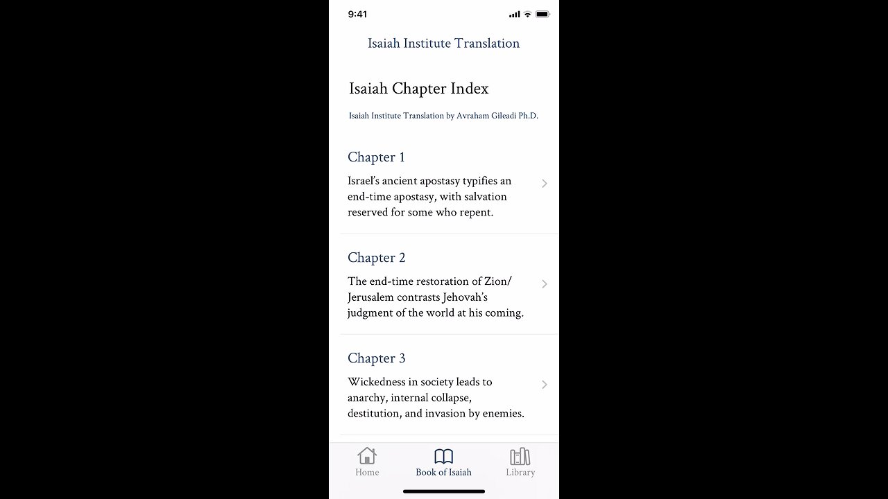 Bug in Isaiah Institute App