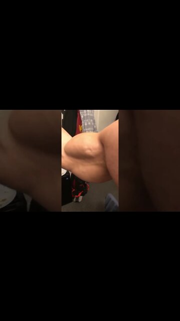 Flexing arms after bodybuilding show #shorts