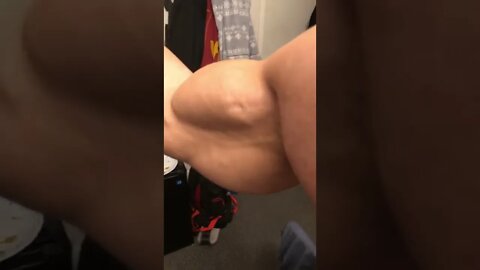 Flexing arms after bodybuilding show #shorts