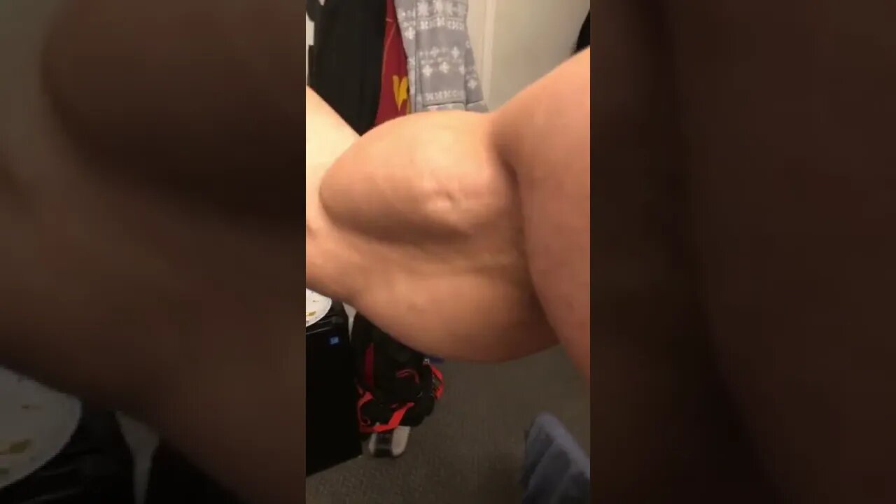 Flexing arms after bodybuilding show #shorts