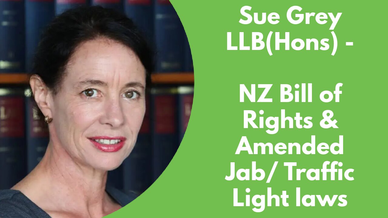 Sue Grey on NZ Bill of Rights and Amended Jab/ Traffic Light laws