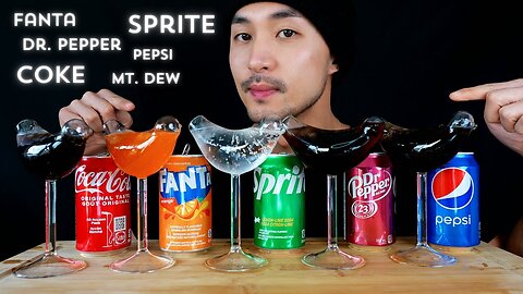 [ASMR] DRINKING MOST POPULAR SODAS_ COCA COLA_ FANTA_ SPRITE