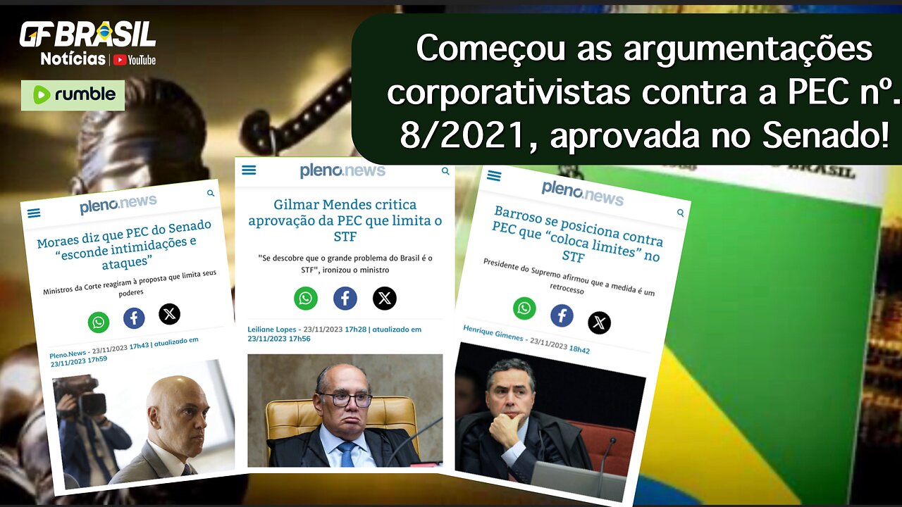 Começou as argumentações corporativistas contra a PEC nº. 8/2021, aprovada no Senado!