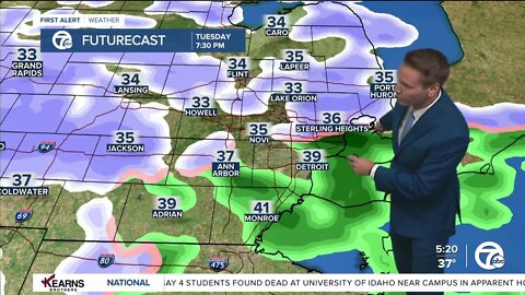 Detroit Weather: Snow and rain today