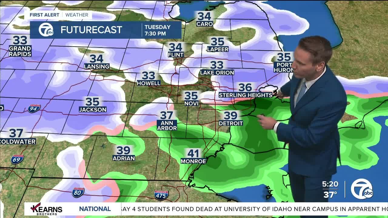 Detroit Weather: Snow and rain today