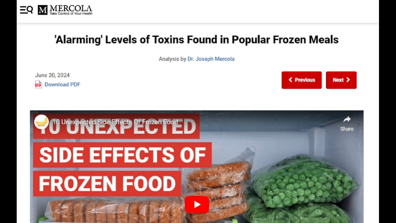 'Alarming' Levels of Toxins Found in Popular Frozen Meals