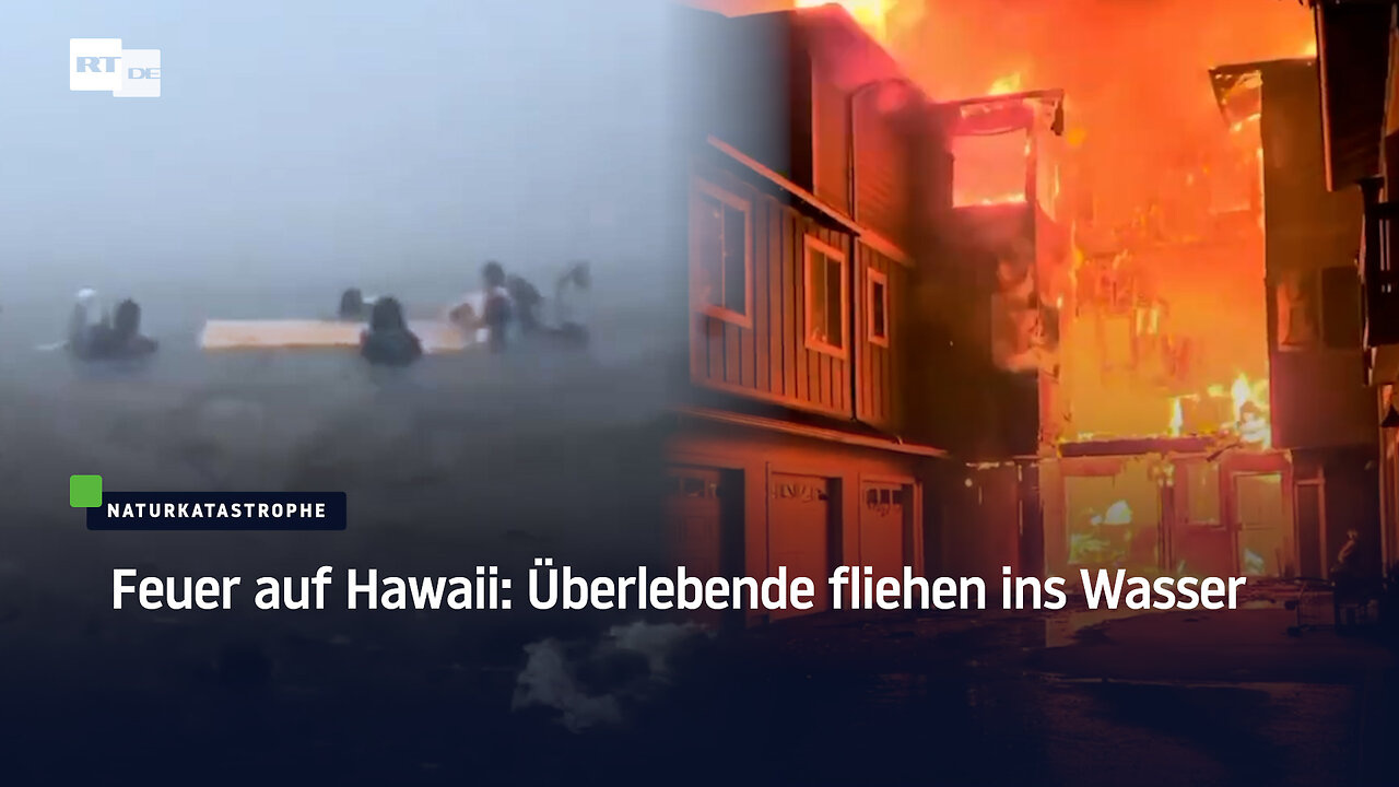 Feuer auf Hawaii: Überlebende fliehen ins Wasser