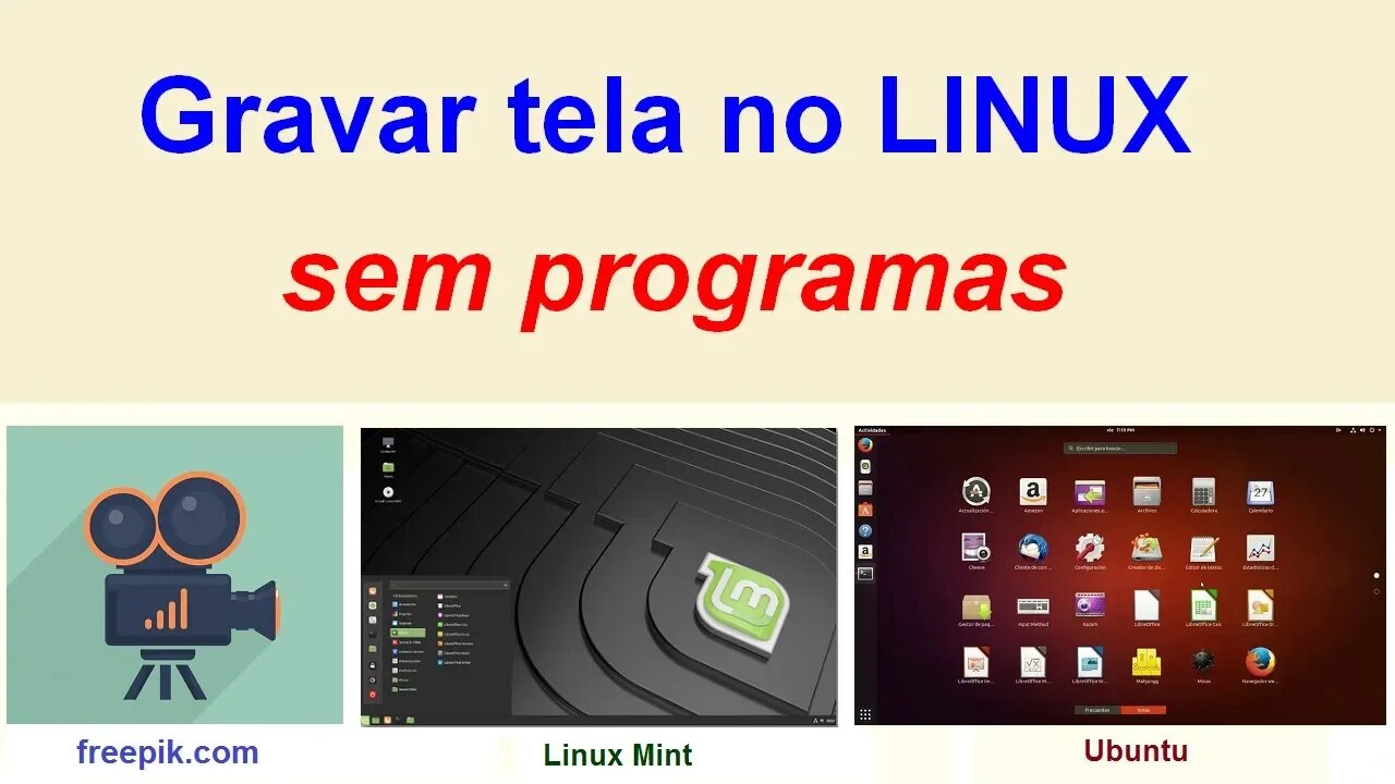 COMO GRAVAR A TELA DO LINUX sem usar programas - UBUNTU e MINT (gnome e cinnamon)