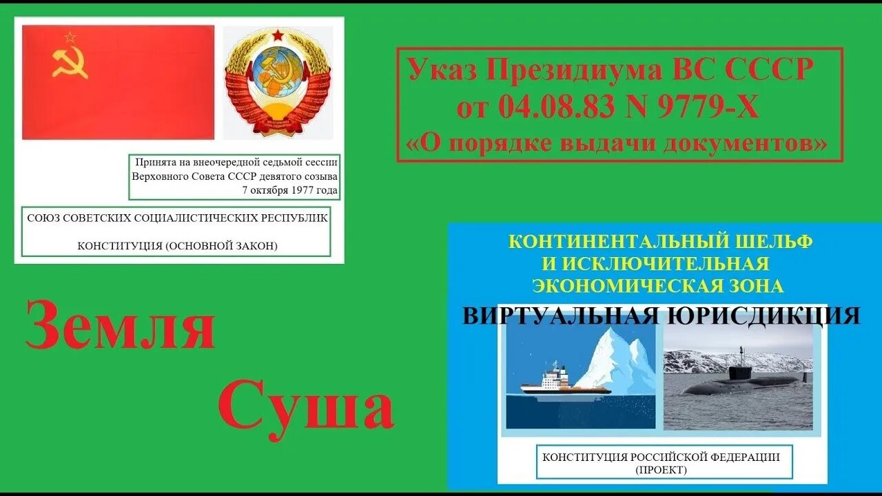 Запрос/основание/ Указ Президиума ВС СССР 04.08.83 г. №9779-X /Конституция СССР проект КРФ 1993 г.