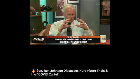 Senator Ron Johnson exposing the Cabal for orchestrating COVID Mania