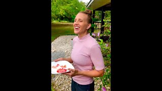 From HARVEST to FREEZE DRIED, Jenny’s SUPER EXCITED about her WATERMELON! #shorts #viral #tiktok