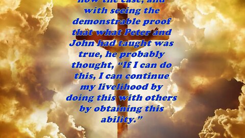 Daily Bible Verse Commentary - Acts 8:18