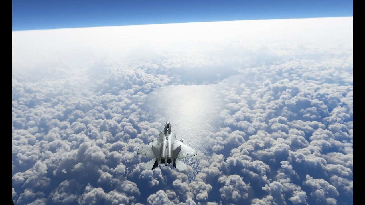 MSFS VR, Tyndall AFB F-22 over Hurricane Idalia