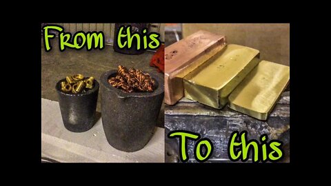 BIG COPPER INGOT AND BRASS INGOTS/ DEVIL FORGE