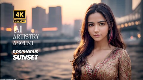 [4K] AI Artistry Lookbook l Video- Ai Lookbook Girl l Arabian- Bosphorus Sunset