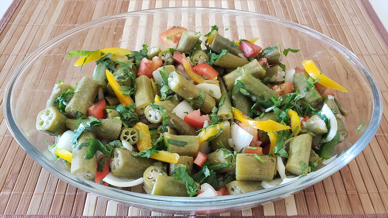 Salada de quiabo deliciosa #saladas