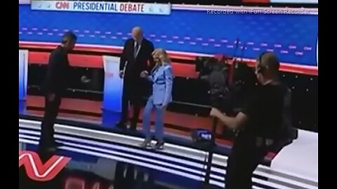 AFTER THE DEBATE AS TRUMP AND BIDEN LEAVE STAGE - "TELLING" - 45 secs.