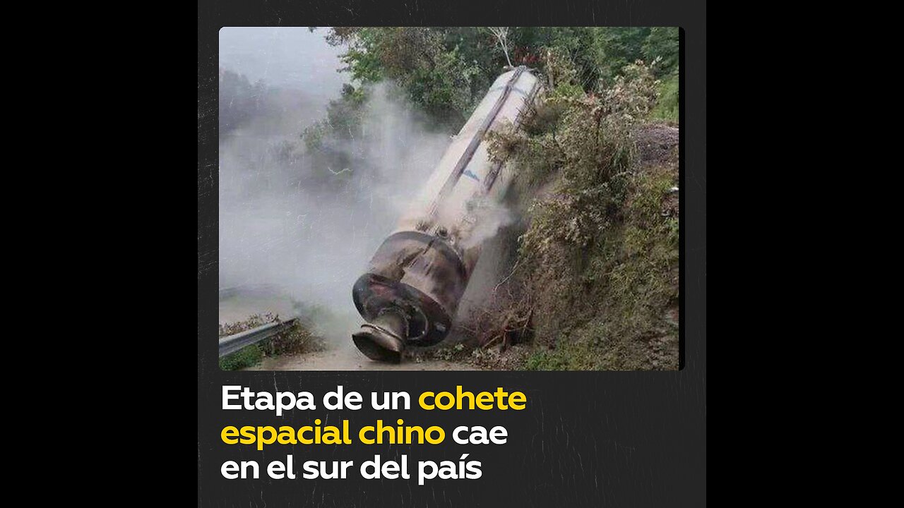 Graban el instante en que cae una etapa de un cohete chino