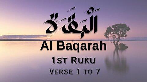 Beautiful Recitation | Surah Al Baqarah | سورة البقره | Ruku 1| Verse 1 to 7 |Walid Marei Al Shehri