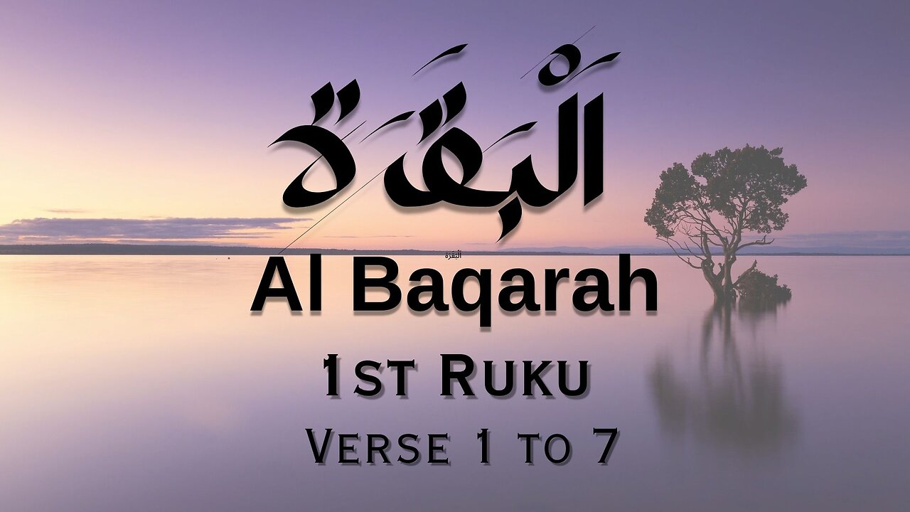 Beautiful Recitation | Surah Al Baqarah | سورة البقره | Ruku 1| Verse 1 to 7 |Walid Marei Al Shehri