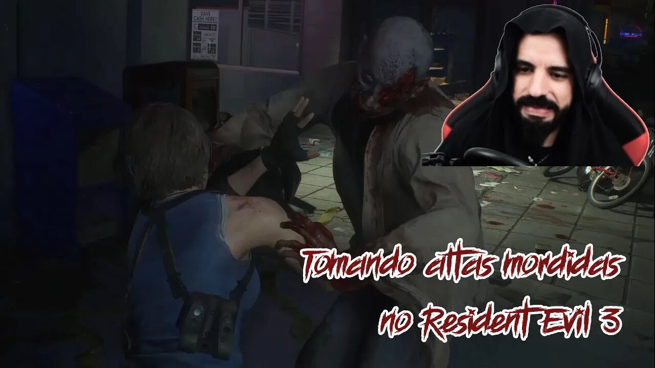 RESIDENT EVIL 3 Remake Demo - Tomando mordidas - Gameplay em Português PT-BR 60fps ultra