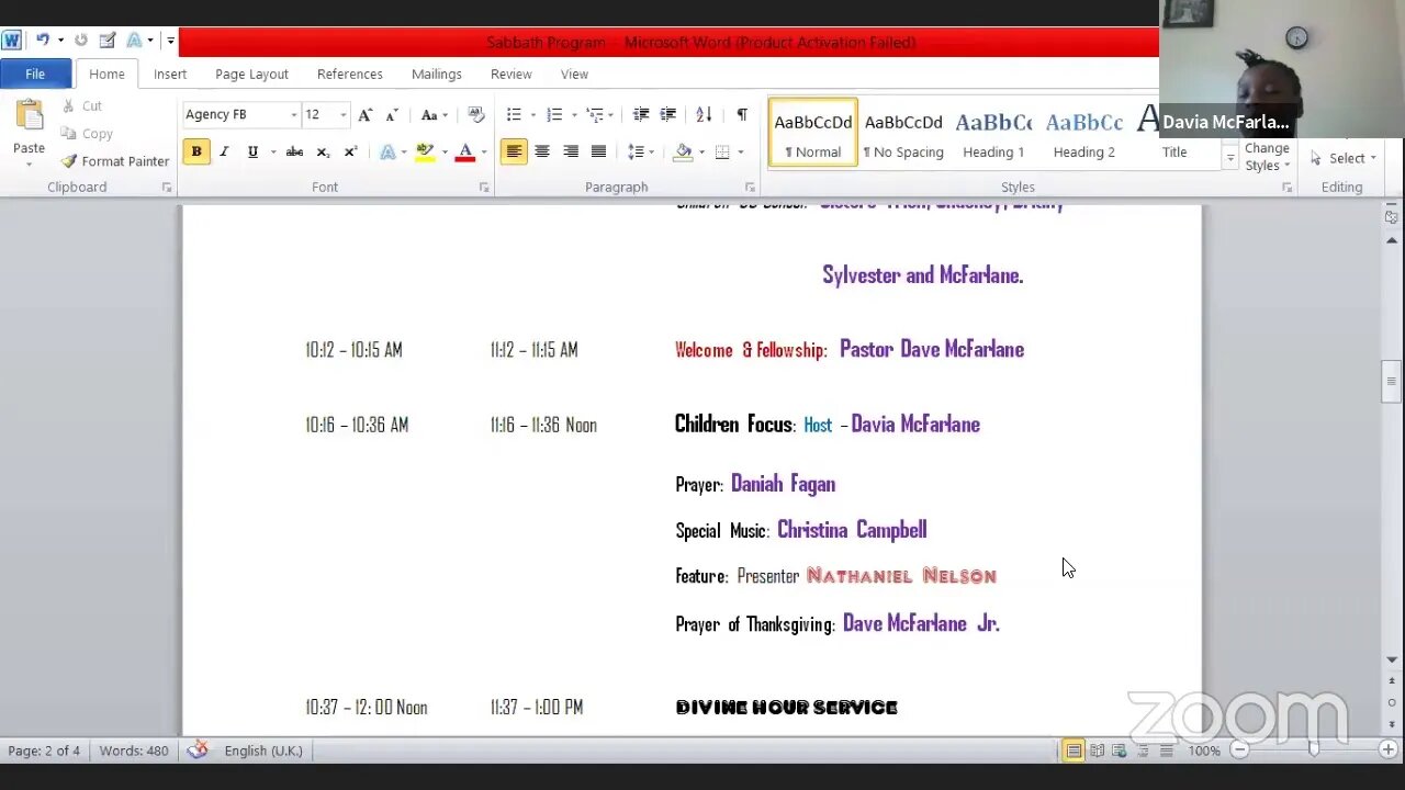 TOPM Ministry's Sabbath School