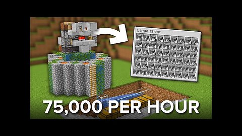 Minecraft Easy Cobblestone Farm Tutorial - Fully Automatic