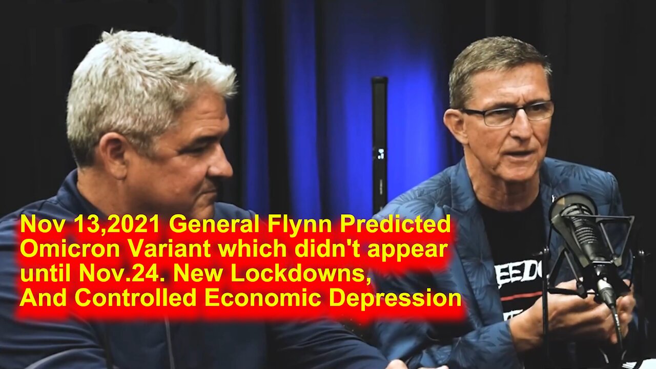 November 13th, former National Security Advisor General Michael T. Flynn issues an emergency warning to the world! That Warning has now come true.