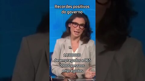 Globo apresenta recorde de desempenho do governo!!!