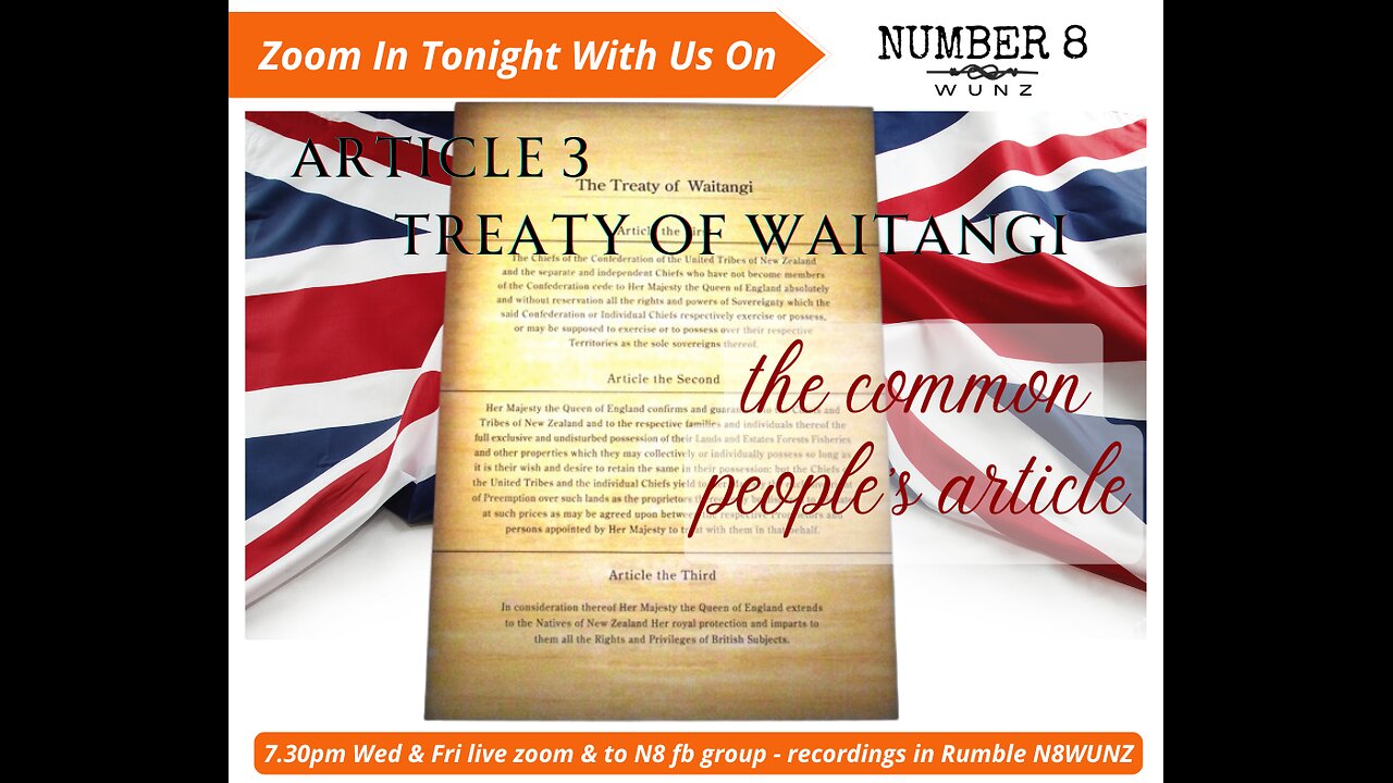 N8 Ep 87 Wed 25th October 2023 Article 3 Treaty of Waitangi