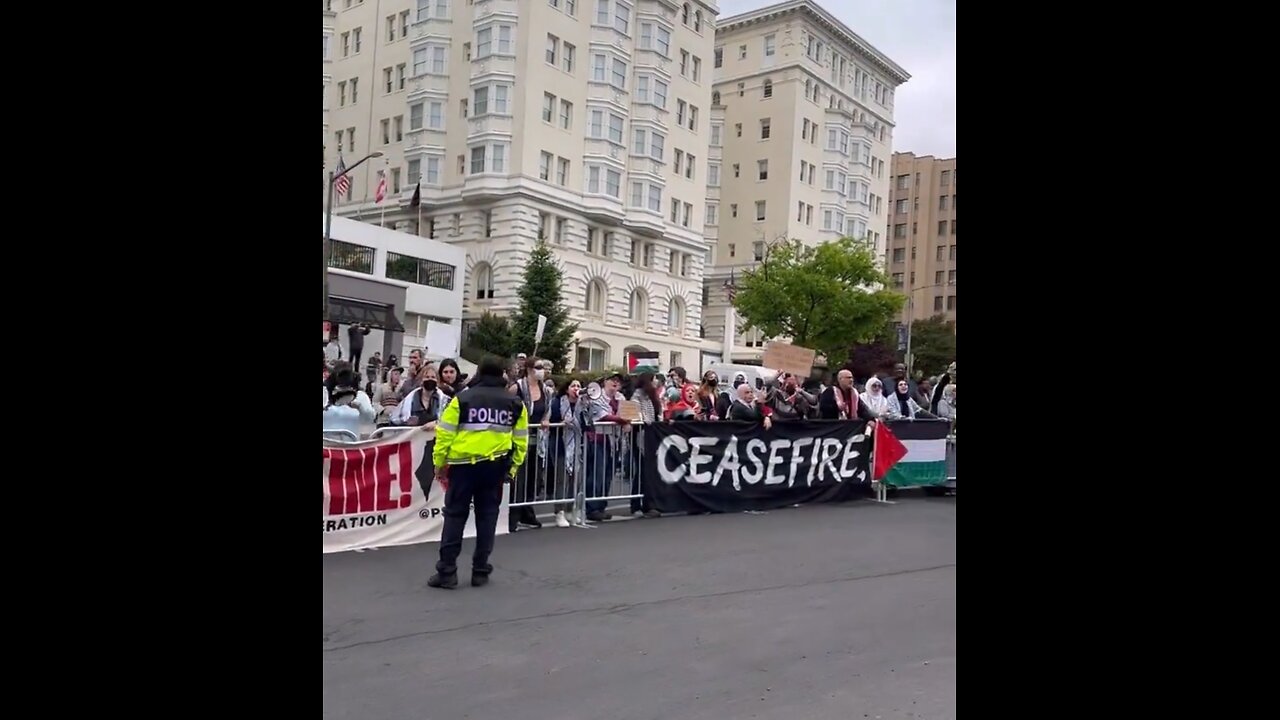 Pro Hamas Protest Outside White House Correspondents Dinner