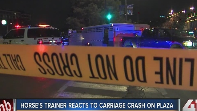 Horseâs trainer reacts to carriage crash on Plaza