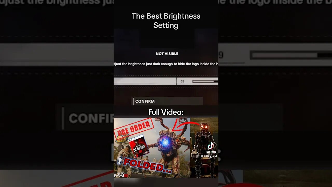 Best Brightness Settings in COD #shorts
