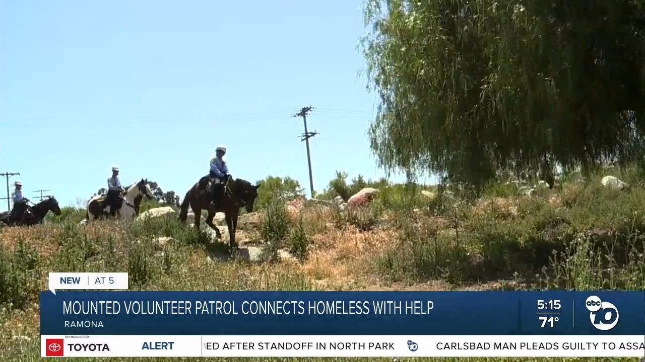 SDSO Mounted Unit volunteers help connect the homeless with resources