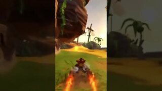 Orange Lava Rock Wheels Gameplay - Crash Team Racing Nitro-Fueled (Tire Effect)