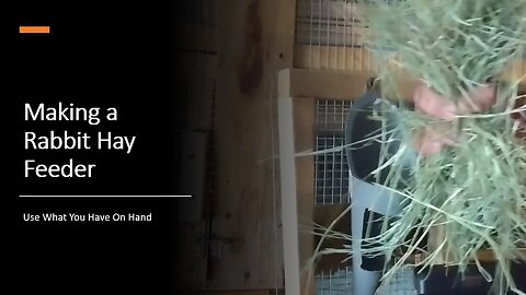 How To Make a Rabbit Hay Feeder.