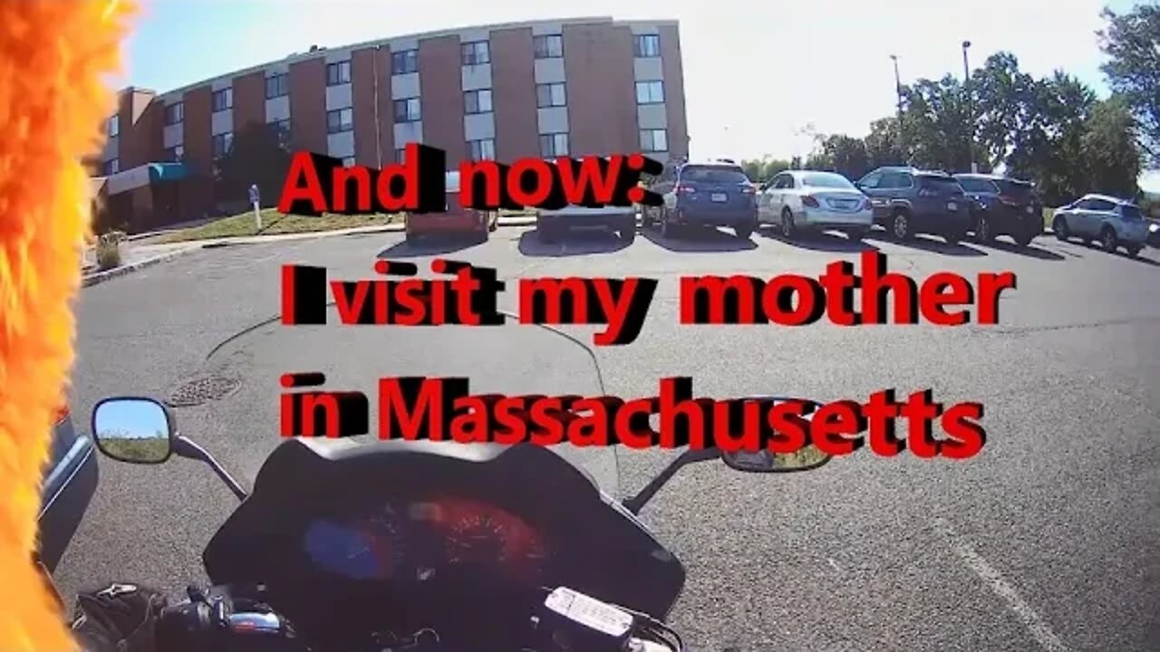 Visiting my mother in Holyoke Massachusetts on my Honda NT700V motorcycle