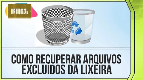 Como Restaurar Arquivos Excluídos da Lixeira Sem Querer Sem Programa