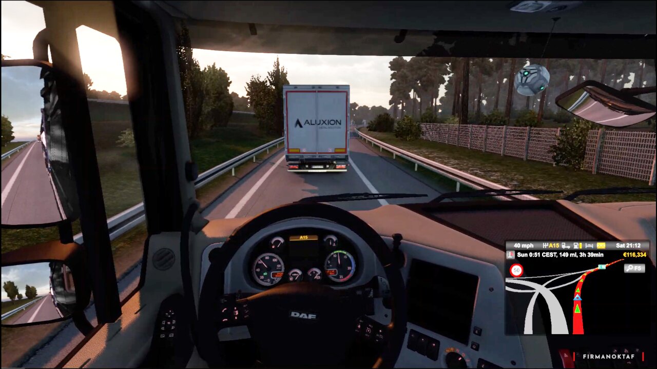 Euro Truck Simulator 2 DAF XF Tractor Head Menuju Rostock Jerman Membawa Muatan Sampah Rumah Sakit