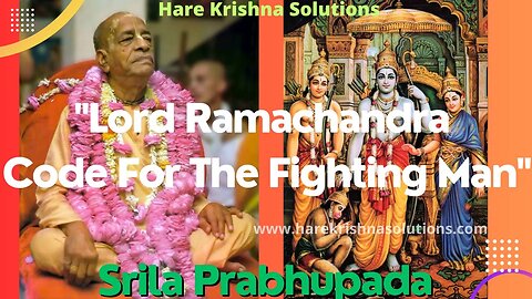 "Lord Ramachandra Code For The Fighting Man" Srila Prabhupada's Lecture March 1968,San Francisco,USA